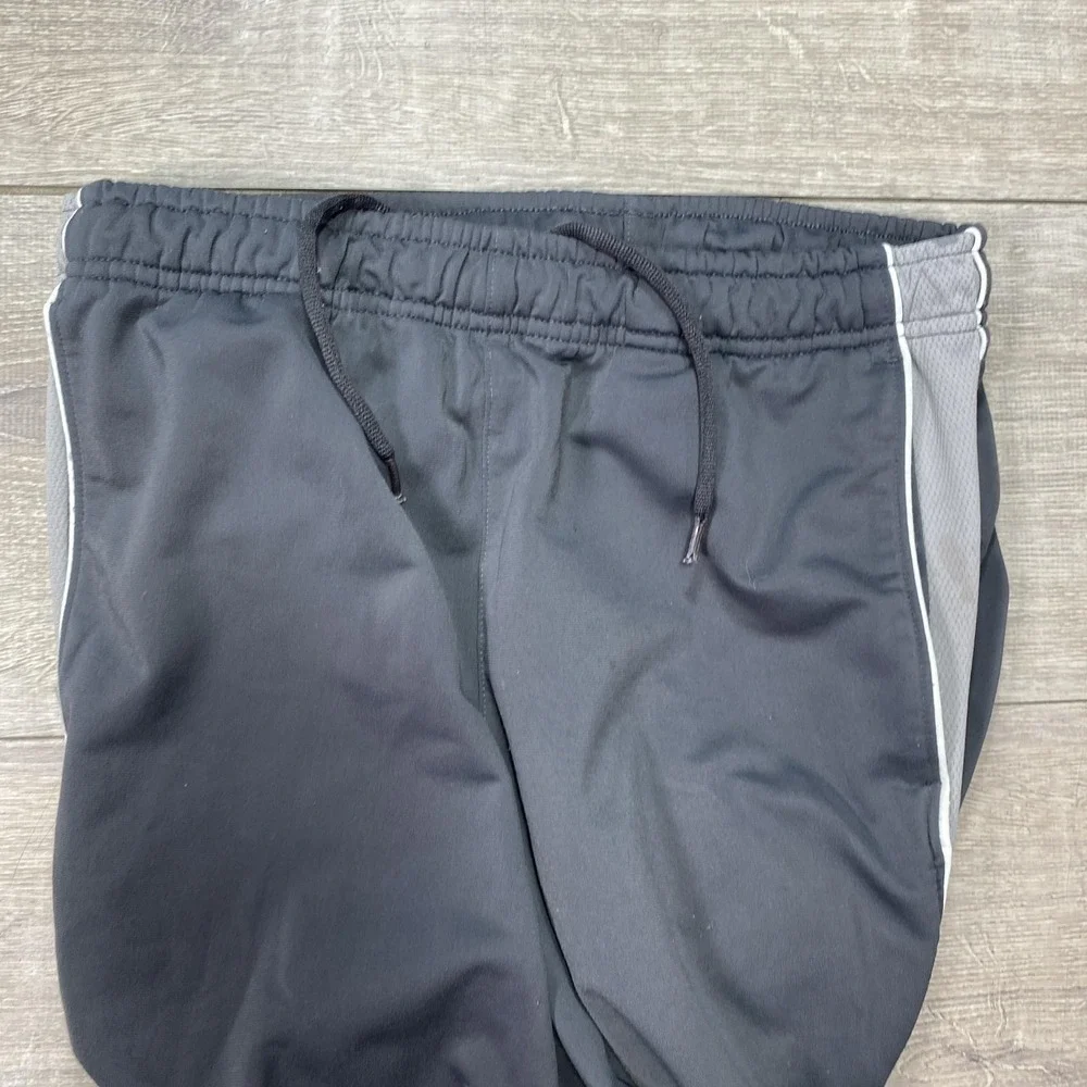 Nike Track Pants Womens Medium Black Gray Mesh Side‎ Zip Ankle Athletic Joggers